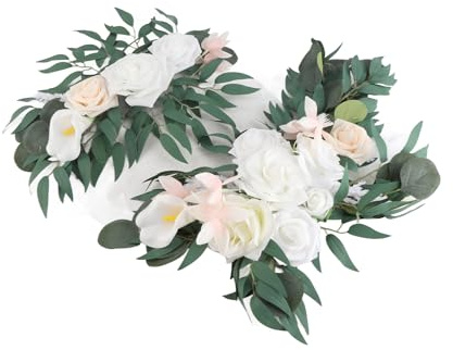 Gugxiom Fiori Artificiali per Nuziale, Splendidi Festoni di Fiori per Lo Sfondo del Matrimonio, per la Decorazione dello Sfondo del Ricevimento, Perfetti per la Decorazione del Giardino della Festa