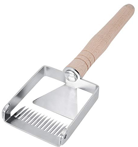 SIXRUN Tenedor para Destapar Apicultura Resistente, de Madera, Púas de Acero Inoxidable con Diseño Afilado y Duradero para Herramienta de Apicultura de Raspado de Panal de Colmena