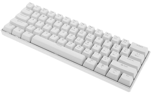 Alipis Teclado Mecánico con Cable para PC y Portátil, 61 Teclas Abs, Retroiluminación RGB, Teclas Multifunción y Respuesta Táctil Adecuado para Gaming y Trabajo