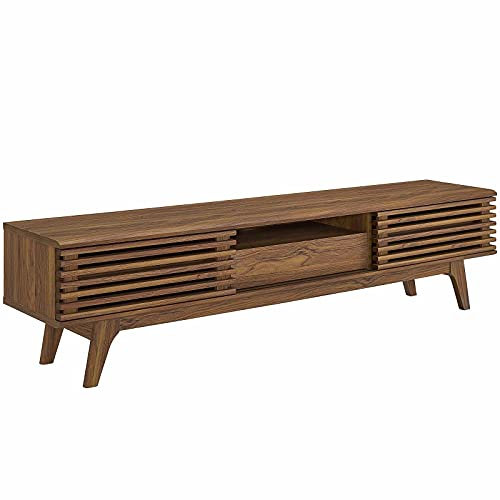 Modway Render Mid-Century Meuble TV Moderne Bas Profil 70 Noyer