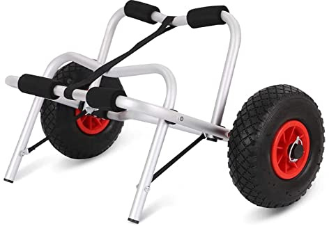 KingSaid Chariot de kayak pliable en aluminium - Charge maximale : 100 kg