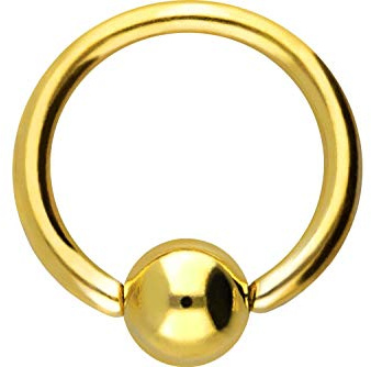 PIERCINGLINE Titan Klemmkugelring BCR Piercing für Lippe Ohr Tragus Helix | Farb & Größenauswahl