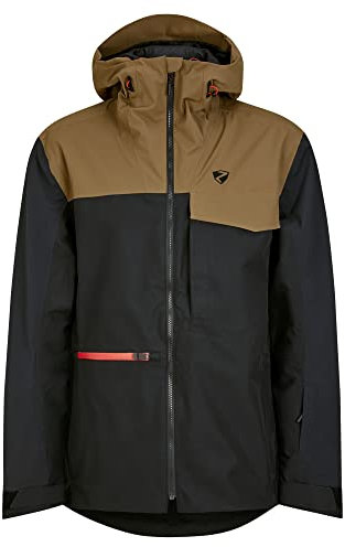 Ziener Herren TIATU Ski-Jacke/Freeride | Sympatex, PFC frei, Wolle, black.walnut, 56