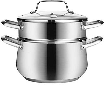 REJOON Spremiagrumi in Acciaio Inossidabile, piroscafo for Frutta e Verdura for Alimenti con Tubo Flessibile con Coperchio in Vetro con Maniglia a Morsetto (Color : B)