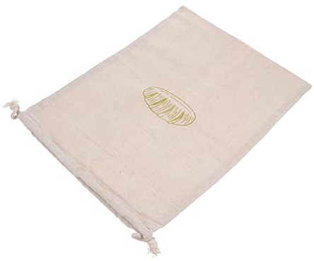Angoily Organic Cotton Bread Bag Drawstring Reusable Storage for Bread for Kitchen Use Natural Material Storage Pouch