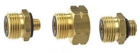 Kit 3 raccordi adattatore bombole Gas italia EU