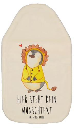 Mr. & Mrs. Panda Personalisierte Wärmflasche Löwe Astrologie - Weiß