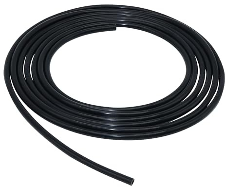 LAVMHAB Silikonschlauch 6mm ID x 9mm OD 3 Meter Länge, Flexibler Silikongummi Luftschlauch Wasserschlauch für Pumpenübertragung (Schwarz)