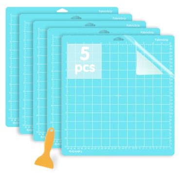 Cutting Mat for 12x12 inch Cutting Mats Set Adhesive Sticky for Maker/Explore One/Air/Air 2 with Scraper(5 PCS BLUE)