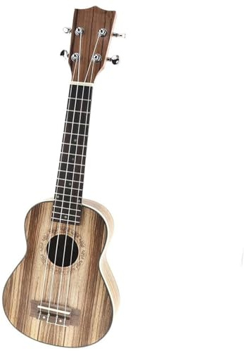 Professionelle Ukulele 21-Zoll-Sopran-Ukulele Aus Zebraholz Vier Saiten 15 Bünde Saiteninstrument
