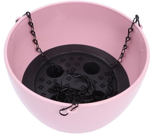CAXUSD Hängeblumentopf Selbstbewässernd Kunststoff Mittel Pink Mit Haken Für Innen Und Außen Pflanzenampel Garten Pflanzgefäß