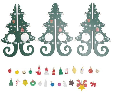 Miniatur-Weihnachtsbaumdekoration aus Holz, Desktop-Weihnachtsbaum aus Holz, Desktop-Weihnachtsbaum mit Ornamenten für Wohnzimmerparty, Massivholz