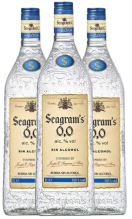 Ginebra Seagram's 0,0 70 cl Sin Alcohol (Caja de 3 Botellas de 70 cl)