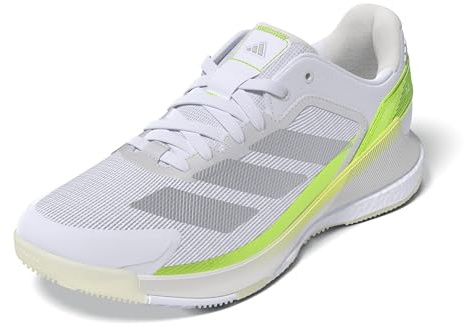 adidas Damen Courtquick W Padel-Schuhe, Cloud White/Silver Metallic/Lucid Lemon, 40 2/3 EU