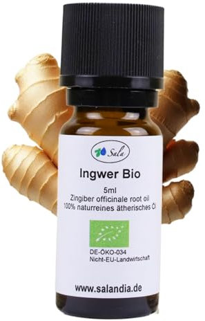 Sala Ingweröl Aroma ätherisches Öl naturrein BIO - zum Verzehr - 5 ml