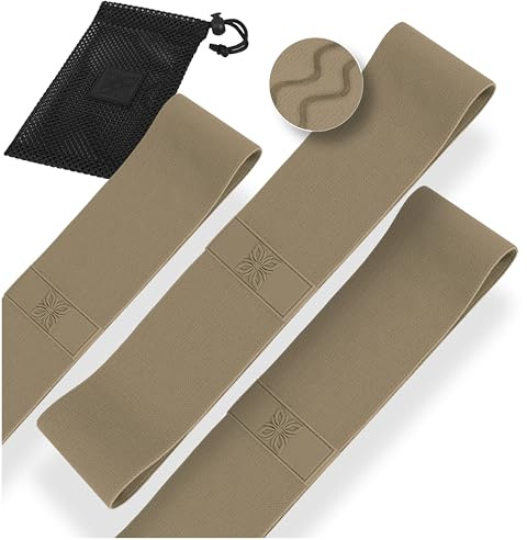 OMNANA® Hip Resistance Bands Set (3 Stück) – Widerstandsbänder rutschfest & elastisch – Fitnessbänder für Krafttraining, Beintraining & Gesäß – Stoffbänder mit Tasche für Yoga, Pilates & Workout