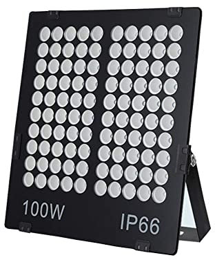 IUBGFTO Home Floodlight,Outdoor Garden Factory Spotlight Construction Site High Power Projection Light IP66/65, Rechargeable Work Light (100w)