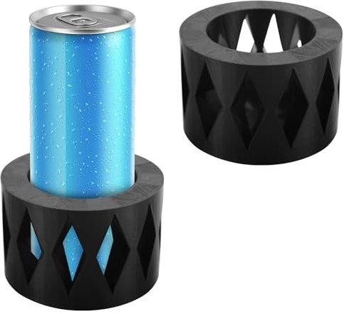 2pcs Car Cup Holder Insert for Slim Cans, 3.5in Universal Automotive Energy Drinks Holder Adapter Accessories Parts for 12oz Cans Secure Fit & Anti-Rattle