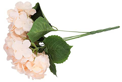 MAGICLULU Lifelike Simulation Hydrangea Flower Ornament Head Faux Flower Decor for Wedding Home and Event Decoration Soft Color