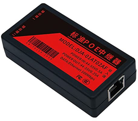 Asyduey 2 Porte Poe Extender 100Mbps con IEEE 802.3Af Standard per NVR IP Camera AP IP Voice Poe Estendi 100 Metri per Poe Range