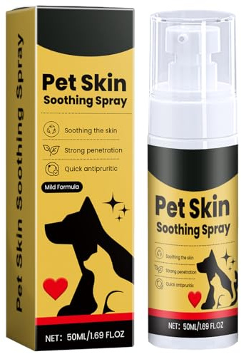 GkgWuxf Spray Anti-Grattage pour Chien,Spray Apaisant pour Plaies d'Animaux | Brume Apaisante Anti-Démangeaisons 50ml pour Chien Maison -Bain Voyage Soins