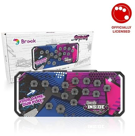 Brook Fighter Starburst All-Button Arcade Controller for PS5, PS4, Xbox Series X|S, NS & NS2, PC – Hot-Swappable Switches, RGB Lighting, Adjustable Angles, Tournament-Grade Performance