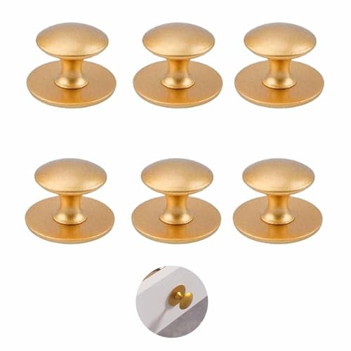 6 Stück Golden Selbstklebende Schrankknöpfe,Schrankgriffe Gold Edelstahl Schubladenknöpfe Zum Kleben Schrankknöpfe,Cabinet Stärke Klebegriffe Spiegelschrank Türgriffe Drawer Klebegriffe Schrank
