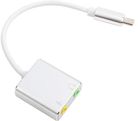 Culnflun Carte Son USB C, Adaptateur Audio Externe en Aluminium pour Ordinateur Portable, Prise Casque et Microphone 3,5 mm, Interface USB vers Audio pour Le Streaming en Direct de