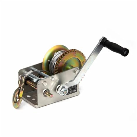 Manual Winch Expert Cabrestante manual pequeño de 2500 libras con cable for barco con 2 velocidades