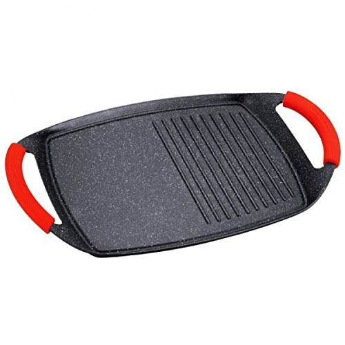 PLANCHA GRILL DE INDUCCION 47CM CON REVESTIMIENTO DE PIEDRA