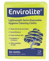EcoTech ELF50Y Envirolite Folded Cleaning Cloth, Large, Yellow (pack of 50)