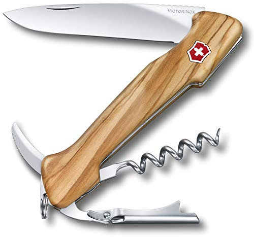 Victorinox, Wine Master Wood, Coltello Svizzero, Originale, Multiuso, Campeggio, 6 Funzioni, Lama, grande, Two step lever, Bloccabile