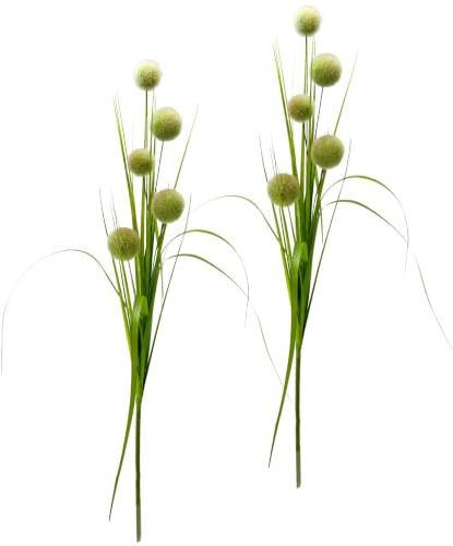 Künstlicher Allium Grasbusch 104 cm – hohe Dekopflanze für Bodenvasen | Kugelförmige Blüten mit schlanken Halmen – für moderne Arrangements, Events, Schaufenster und saisonale Raumgestaltung