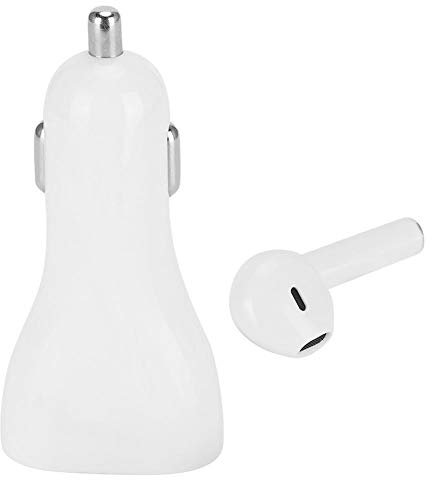 Dingln 2 en 1 Voiture Oreillette Bluetooth sans Fil for Casque avec Base USB Chargeur