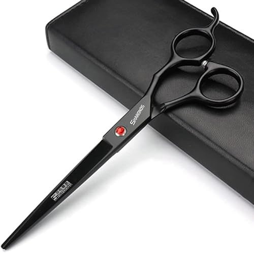SHARONDS 7 inch Professional Hairdressing Scissors Set Exquisite Rose Pattern Hairdressing Special Scissors Styling Tool Stainless Steel Multifunctional Hairdressing Set
