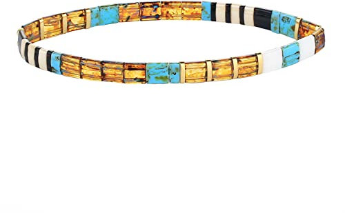 KELITCH Tila Perlenarmband Buntes Stretcharmband Stapelbarer Freundschaftsarmreif Für Damen