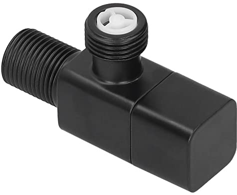 MOUMOUTEN Wasserhahn-Eckventil, G1/2-Eckventil, Mischwasser-Absperrventil für Badezimmer-WC-Waschbecken-Zubehör (3,1 x 1,0 Zoll, Schwarz)