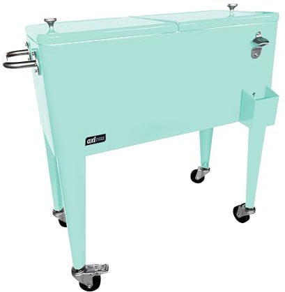 AXI Retro Cooler Mint | Nevera portatil para Exterior/Jardin | Nevera 76 litros.