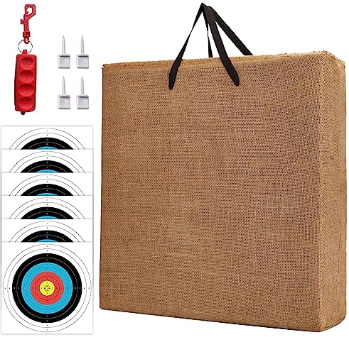 LWANO 20'' Straw Target - Archery Bow & Arrow Target for Backyard on Recurve &Traditional& Longbow (Straw Target-20'')