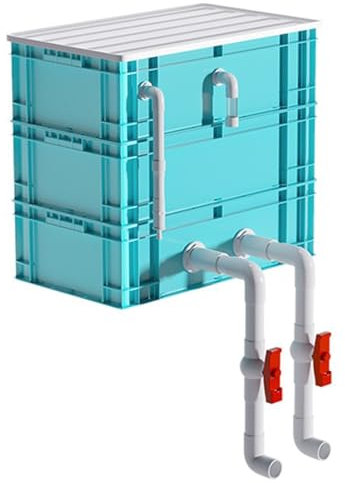 Filtri Per Acquari, System Circolazione Acqua Esterno Per Laghetto Per Pesci DIY, Filtro Carro Armato Pesci Scatola Fatturato, Stagni Per Acquari Scatola Filtro Ciclo Acqua (Color : Blue, Size : 23.