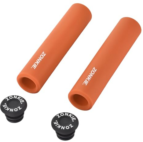 Bike Handlebar Grips, for BMX, Mountain, MTB, Scooter, Folding Bike, Environmentally Friendly Material, Suitable for Children's Bicycles(Orange)