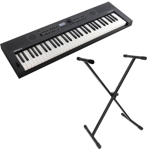 Roland GO:Keys 5 Music Creation Keyboard Graphit 61 Tasten + keepdrum Keyboardständer