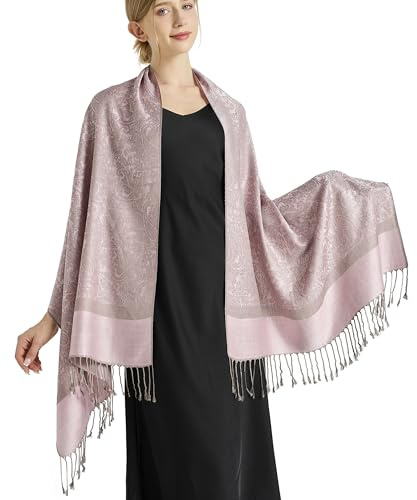 vimate Paisley Pashmina Schal Wrap Stola Soft Silky Jacquard Pashminas Wrap für Abendkleid Reisen Shawl