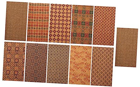 PLAFOPE 11stücke Teiliges Aus Holzmaserung Kunstleder Für -ohrschmuck Und Accessoires Hochwertige Pu-lederblätter Für Kreative Bastelprojekte Vielseitig Einsetzbar