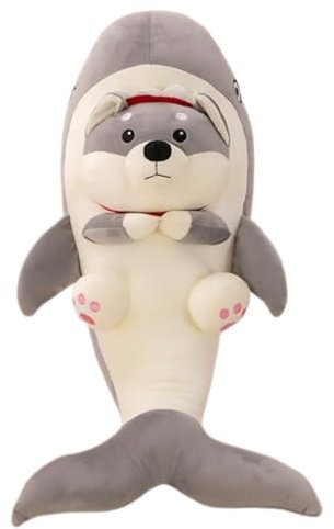 champracer Hai Plüschtier, Welpe Plüschtier, Plüsch ausgestopft, Riesenhai Plüschtier Kissen, Kinder weicher Hai Spielzeug großer Hai Plüschkissen, Geschenk für Kinder (45 cm,Hai Hund)