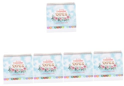 Lurrose 5stücke Englischer Tischkalender Hochwertiger Desktop Kalender Mit Kreativer Gestaltung Für Büro Und Zuhause Stilvolles Schreibtischornament Für Inspirierende