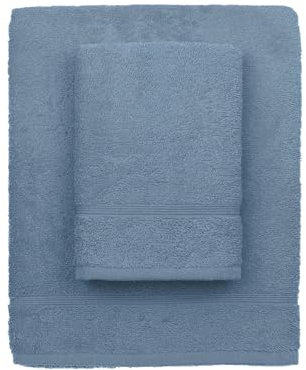 zer0bed, Lilac Bath Towels, Set of 2 Bath Towels, Face Towel, Bidet Towel, Plain Colour, Avio, 100% Cotton, Set of 2