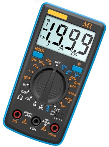 Multimetro digitale tascabile con display retroilluminato automatico per riparazioni elettroniche professionali