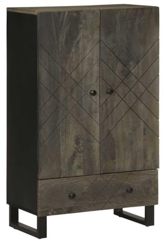 Iiaky Highboard Sideboard Wohnzimmer Furniture Beistellschrank Wohnzimmer MöBel 60x33x100 cm Massivholz Mango