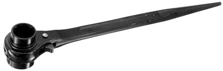 sourcing map 24 x 30mm Hexagon Scaffold Podger Ratchet Spanner Ratcheting Socket Wrench Tool (Black)